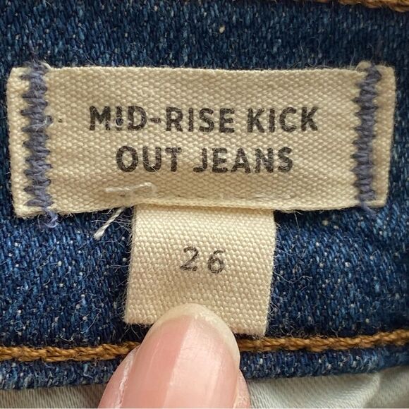 Madewell Mather Wash Mid-Rise Kick Out Crop Jeans Size 26 - Picture 11 of 16